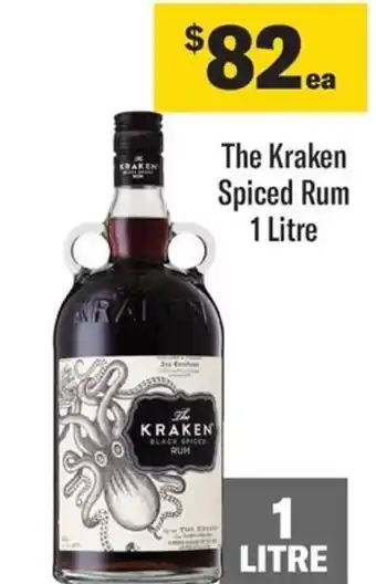 Coles The Kraken Spiced Rum 1 Litre offer