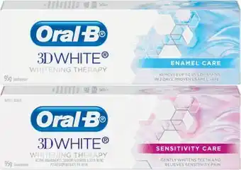 Coles Oral B 3D Whitening Therapy Toothpaste 95g offer