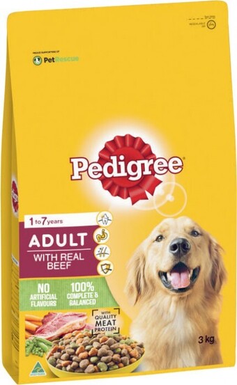 Coles Pedigree Dry Dog Food 2.5kg-3kg offer