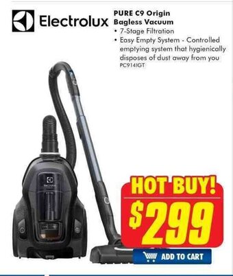 The Good Guys Electrolux - Pure C9 Origin Bagless Vacuum offer