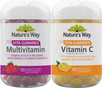 Coles Natureu2019s Way Adult Vita Gummies Multi-Vitamin Or Vitamin C 120 Pack offer