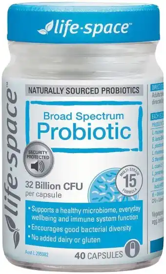 Coles Life-Space Broad Spectrum Probiotic Capsules 40 Pack offer