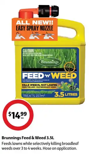 Coles Brunnings Feed & Weed 3.5L offer