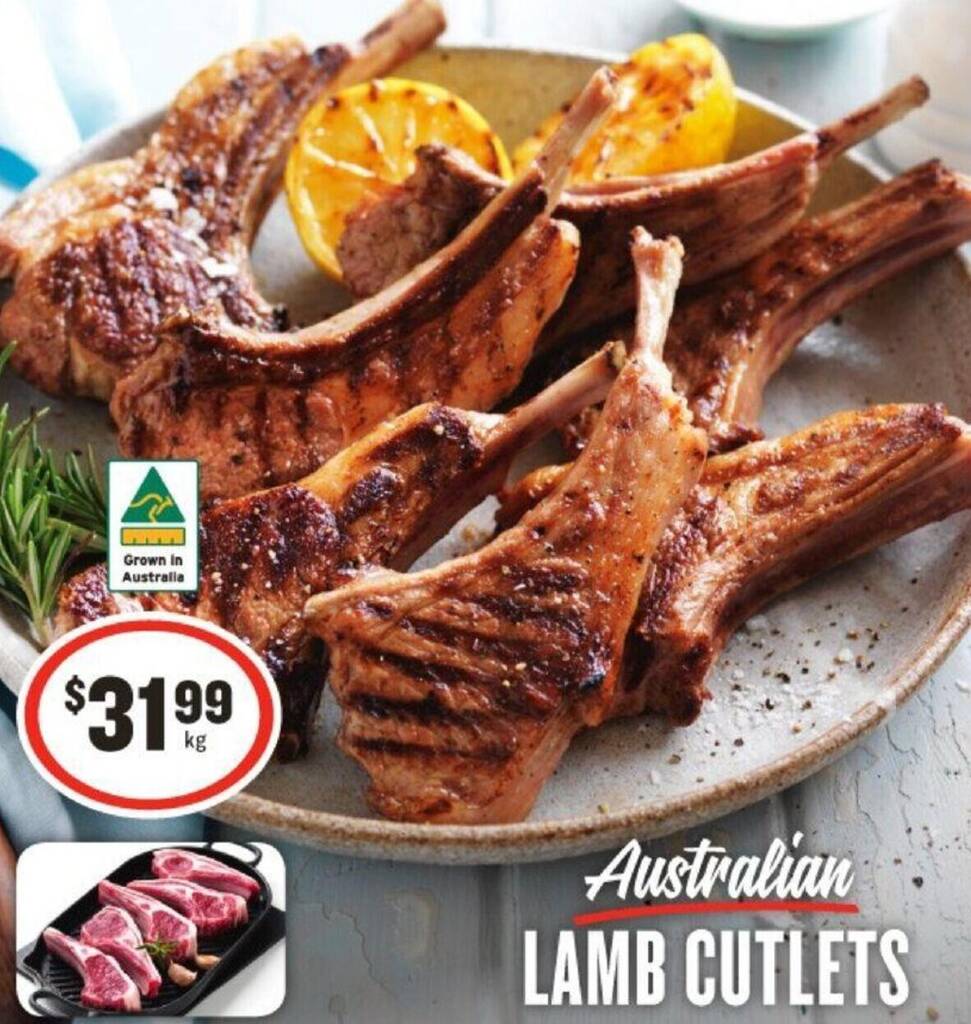 Australian LAMB CUTLETS offer at IGA