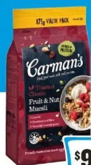 IGA Carman's Muesli offer