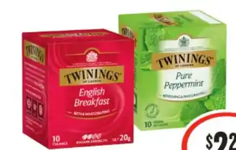 IGA Twinings Tea Bags 10 Pack offer