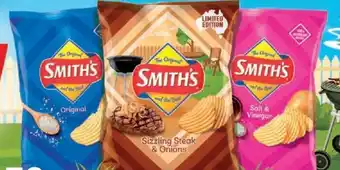 Drakes Smith's Crinkle Cut or Double Crunch Chips 150g-170g offer
