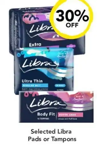 Drakes Selected Libra Pads or Tampons offer