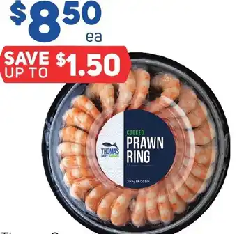 Foodland Thomas Cappo Seafoods Prawn Rings 200g offer