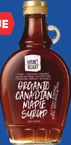 Foodland Nature's Delight Organic Maple Syrup 250ml offer