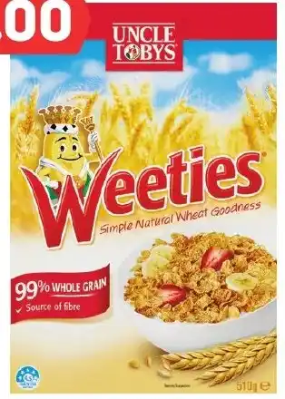 Foodland Uncle Tobys Vita Weeties Breakfast Cereal 510g offer