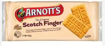 Foodland Arnott's Scotch Finger Biscuits 250g offer