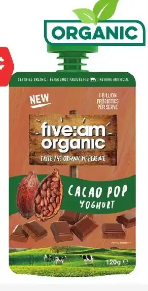 Foodland Five:am Organic Yoghurt 120g offer