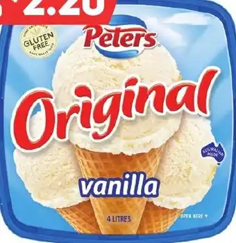 Foodland Peters Original Ice Cream 4 Litre offer