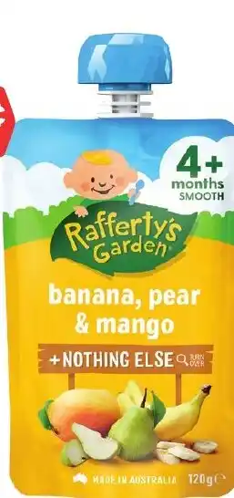 Foodland Rafferty's Garden Baby Food Pouches 120g offer