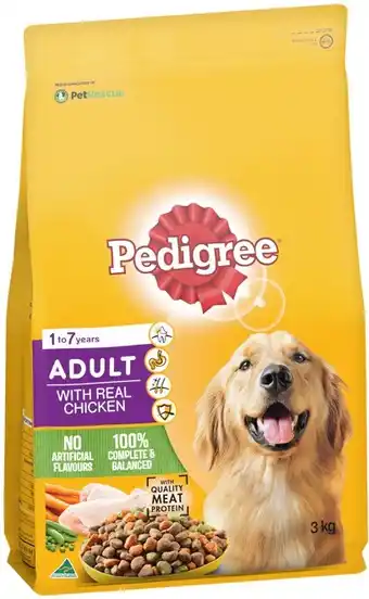 IGA Pedigree dry dog food 2.5‑3kg selected varieties offer