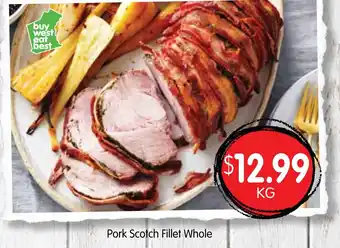 Spudshed Pork Scotch Fillet Whole offer