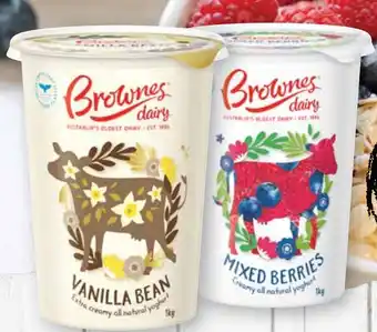 Spudshed Brownes Yoghurt Varieties 1kg offer