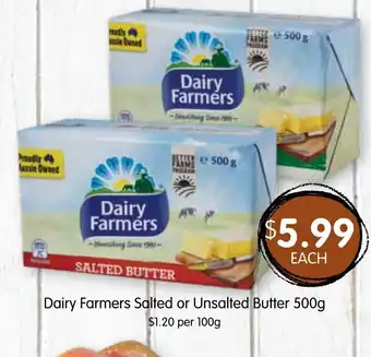 Spudshed Dairy Farmers Salted or Unsalted Butter 500g offer