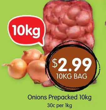 Spudshed Onions Prepacked 10kg offer