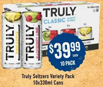 Truly Seltzers Variety Pack 10x330ml Cans
