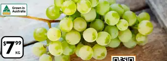 Foodworks WHITE SEEDLESS GRAPES offer
