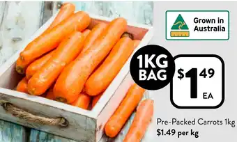 Foodworks Pre-Packed Carrots 1kg offer