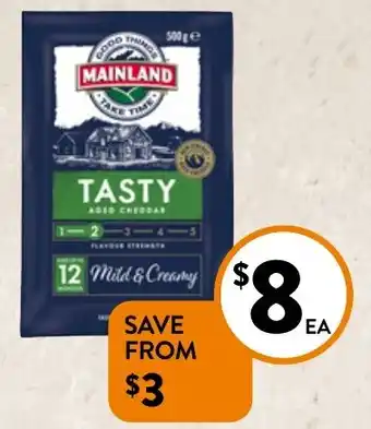 Foodworks Mainland Block Cheese 500g offer