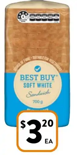 Foodworks Best Buy Soft Bread 700g offer