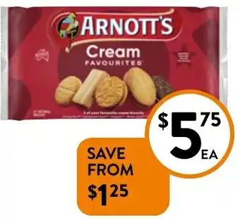 Foodworks Arnott's Assorted Creams or High Tea Favourites 400/500g offer