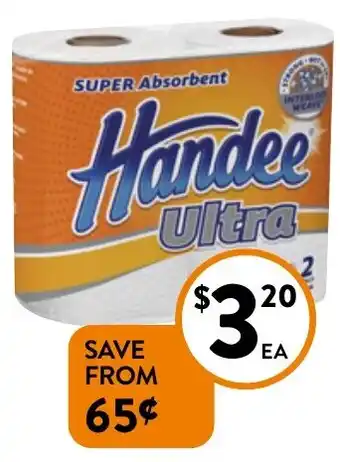 Foodworks Handee Ultra Paper Towel 2 Pack offer