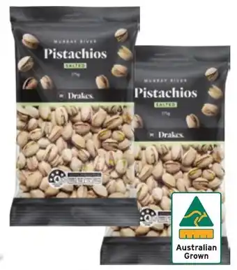 Drakes Drakes Roasted & Salted Pistachio's 375g offer