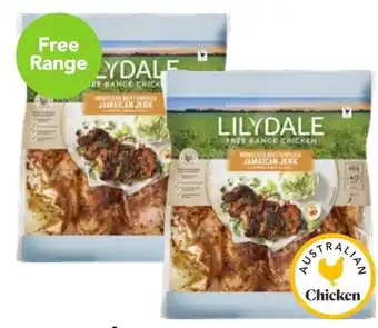 Drakes Lilydale Free Range Boneless Butterflied Jamaican Jerk Chicken offer