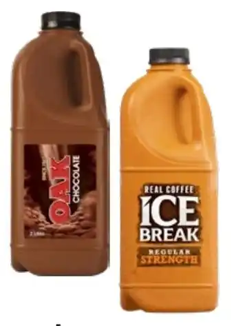 Drakes Ice Break or Oak Flavoured Milk 2lt offer