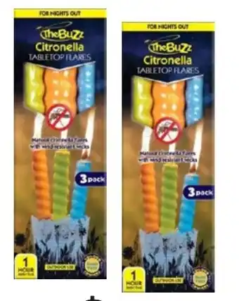 Drakes Citronella Table Top Flares Beach Party 3 Pack offer
