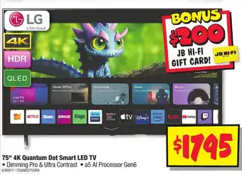 JB Hi-Fi 75" 4K Quantum Dot Smart LED TV offer