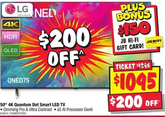 JB Hi-Fi 50" 4K Quantum Dot Smart LED TV offer