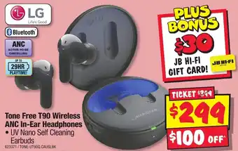 JB Hi-Fi Tone Free T90 Wireless ANC In-Ear Headphones offer