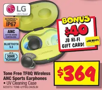JB Hi-Fi Tone Free TF8Q Wireless ANC Sports Earphones offer