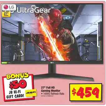 JB Hi-Fi 27" Full HD Gaming Monitor offer