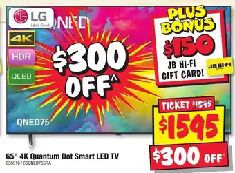JB Hi-Fi 65" 4K Quantum Dot Smart LED TV offer