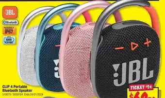 JB Hi-Fi CLIP 4 Portable Bluetooth Speaker offer
