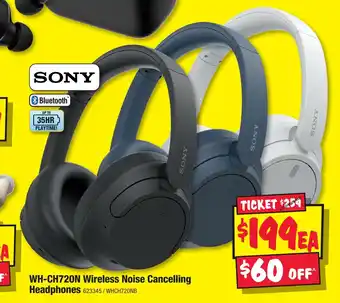 JB Hi-Fi WH-CH720N Wireless Noise Cancelling Headphones offer