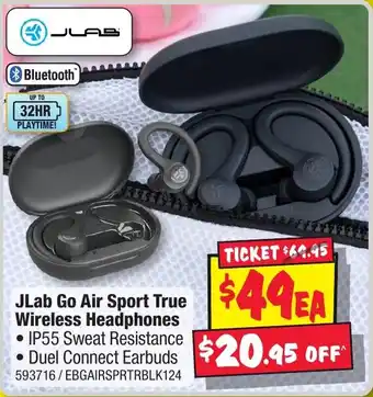 JLab Go Air Sport True Wireless Headphones