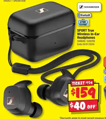 JB Hi-Fi SPORT True Wireless In-Ear Headphones offer