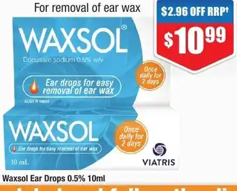 Waxsol Ear Drops 0.5% 10ml