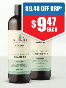 Chemist Warehouse Sukin Hair Range offer