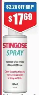 Stingose Spray Pack 100ml
