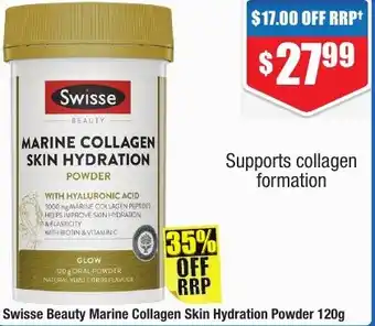 Chemist Warehouse Swisse Beauty Marine Collagen Skin Hydration Powder 120g offer