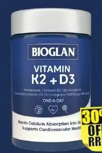 Chemist Warehouse Bioglan Vitamin K2 + D3 60 Capsules offer